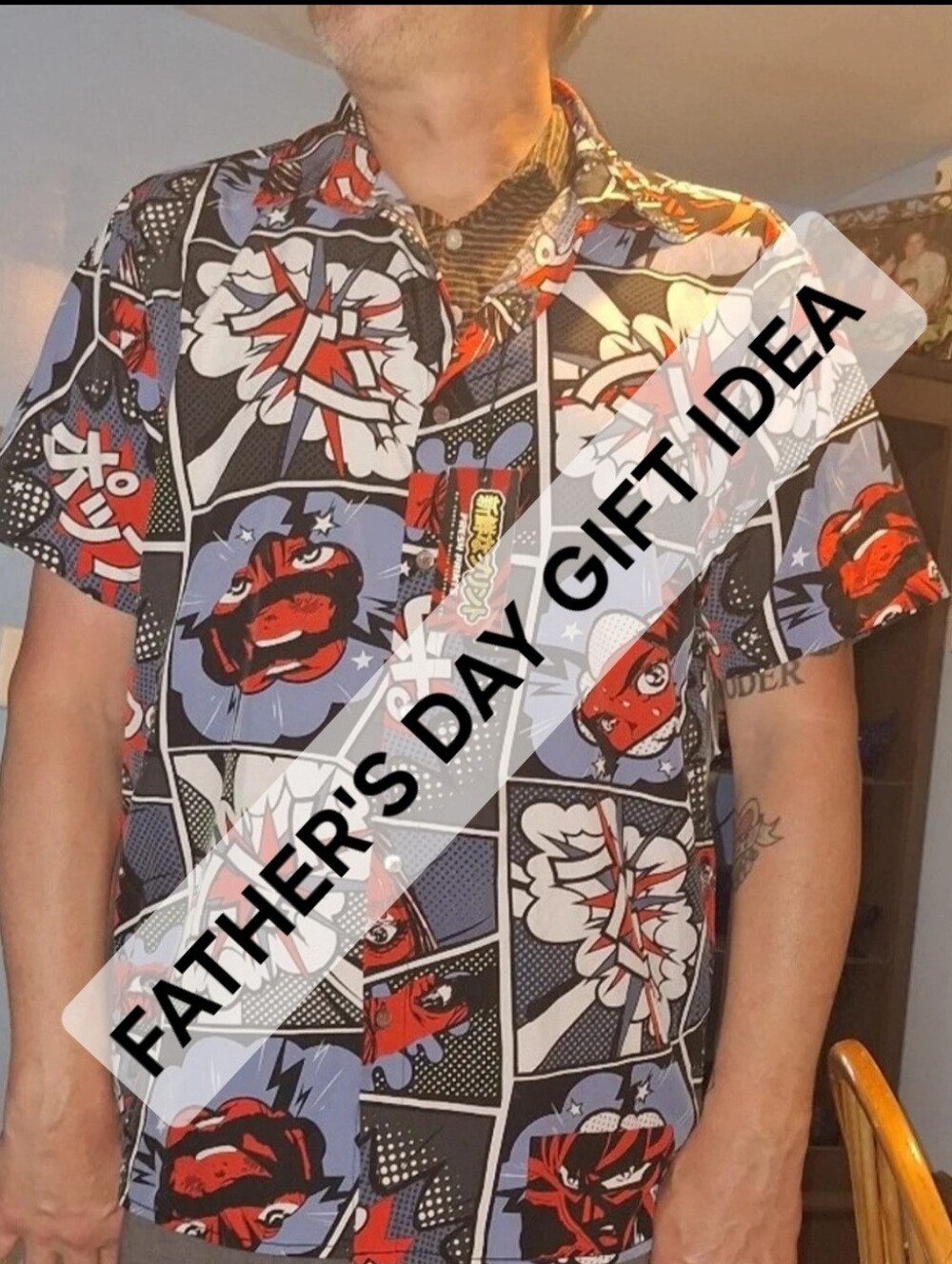 Fresh Prints Of Tokyo Men's Button-up Shirt XL All Over Manga Comics Anime NWT